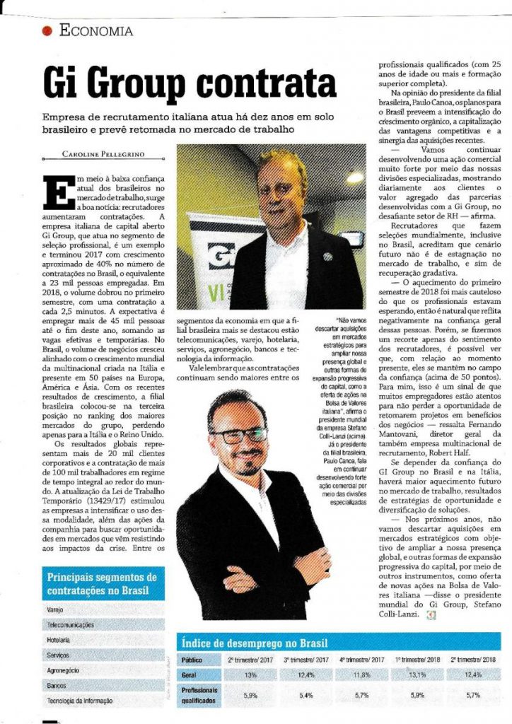 Gi Group e a retomada no mercado de trabalho